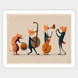 Cats Playing Jazz Sticker